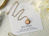 Flower Necklace Personalized Teacher Gift